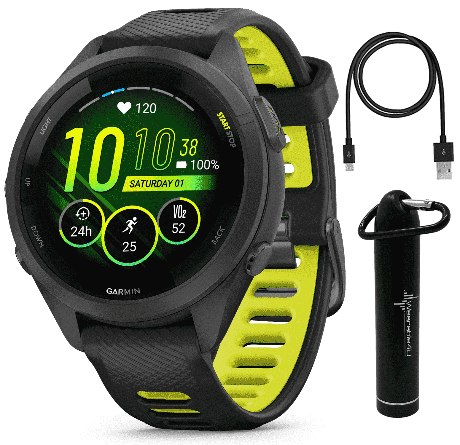 Garmin Forerunner 265 Music GPS Running Smartwatch, Aqua with