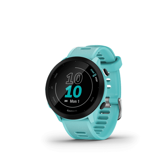 Garmin Forerunner 55, GPS Running Watch with Daily Suggested Workouts, Up to 2 weeks of Battery Life, Aqua