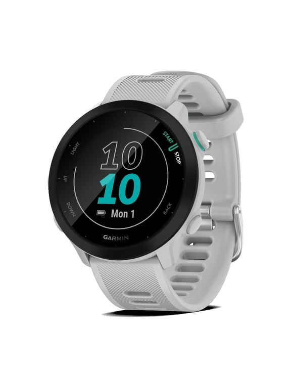 Forerunner 55, GPS Running Watch with Daily Suggested Workouts, Up to 2 weeks of Battery Life, White