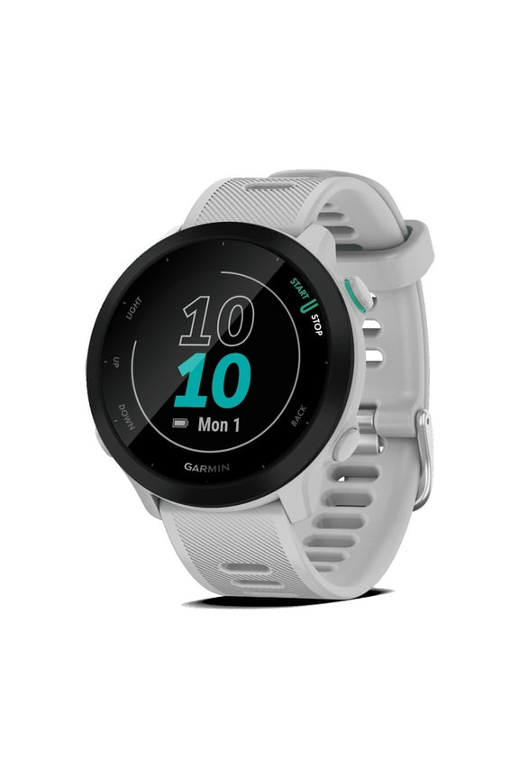 Forerunner 55, GPS Running Watch with Daily Suggested Workouts, Up to 2 weeks of Battery Life, White