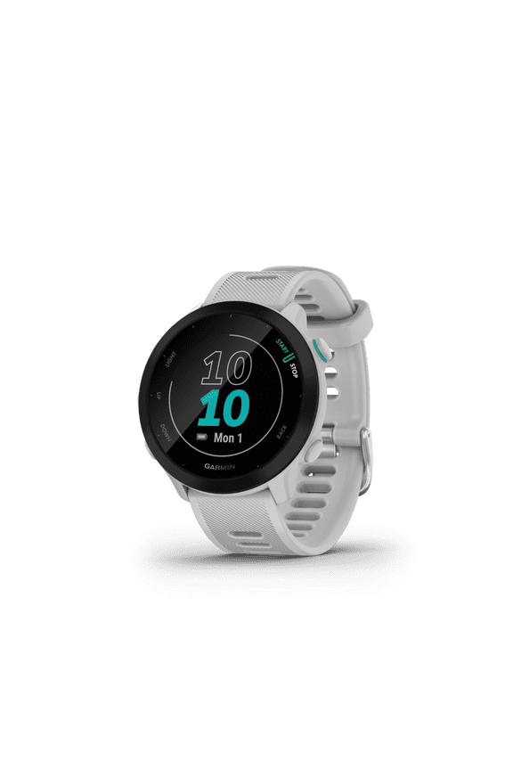 Forerunner 55, White, GPS Fitness Smartwatch (Garmin Certified Refurbished)