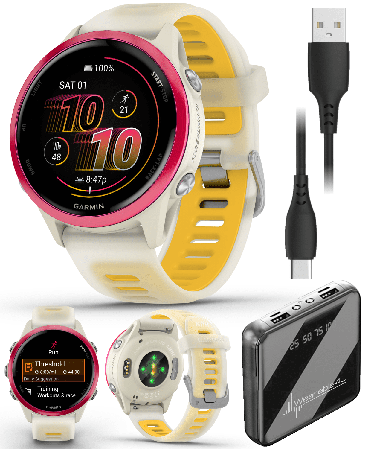 GARMIN - ⭐︎ai⭐︎ Garmin Forerunner 570, 47mm, Advanced GPS Running and