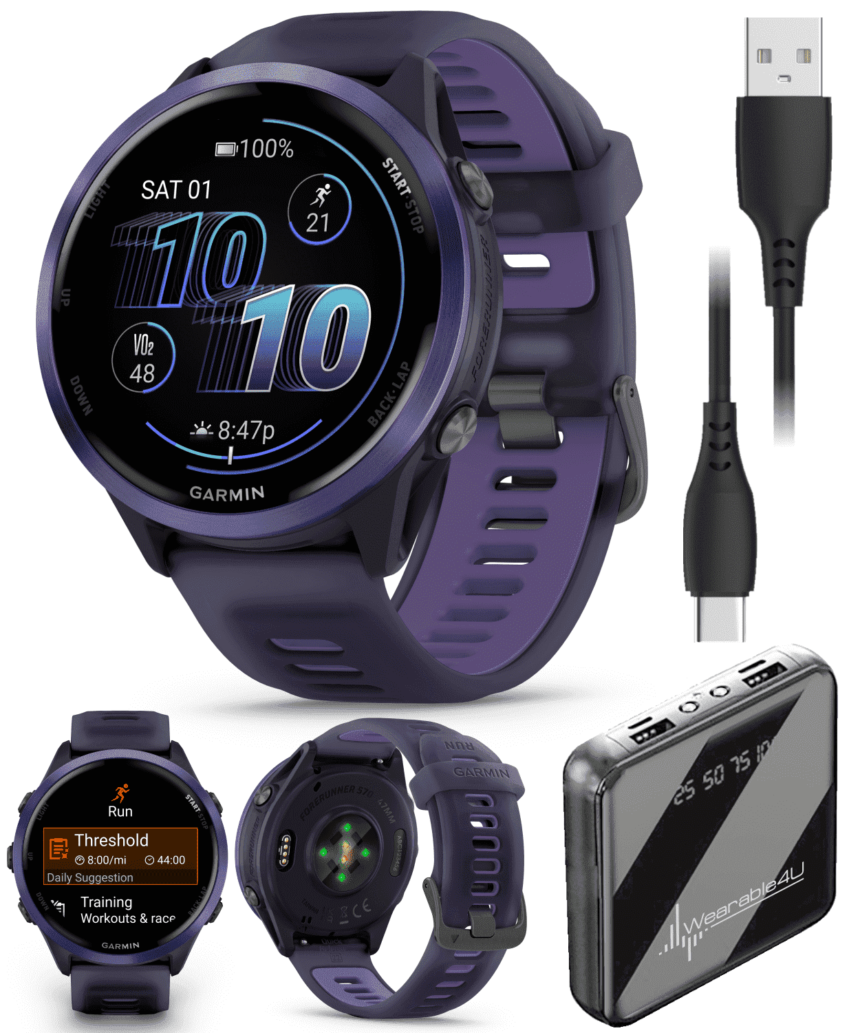 Garmin Forerunner 570 47mm Advanced GPS Running & Triathlon