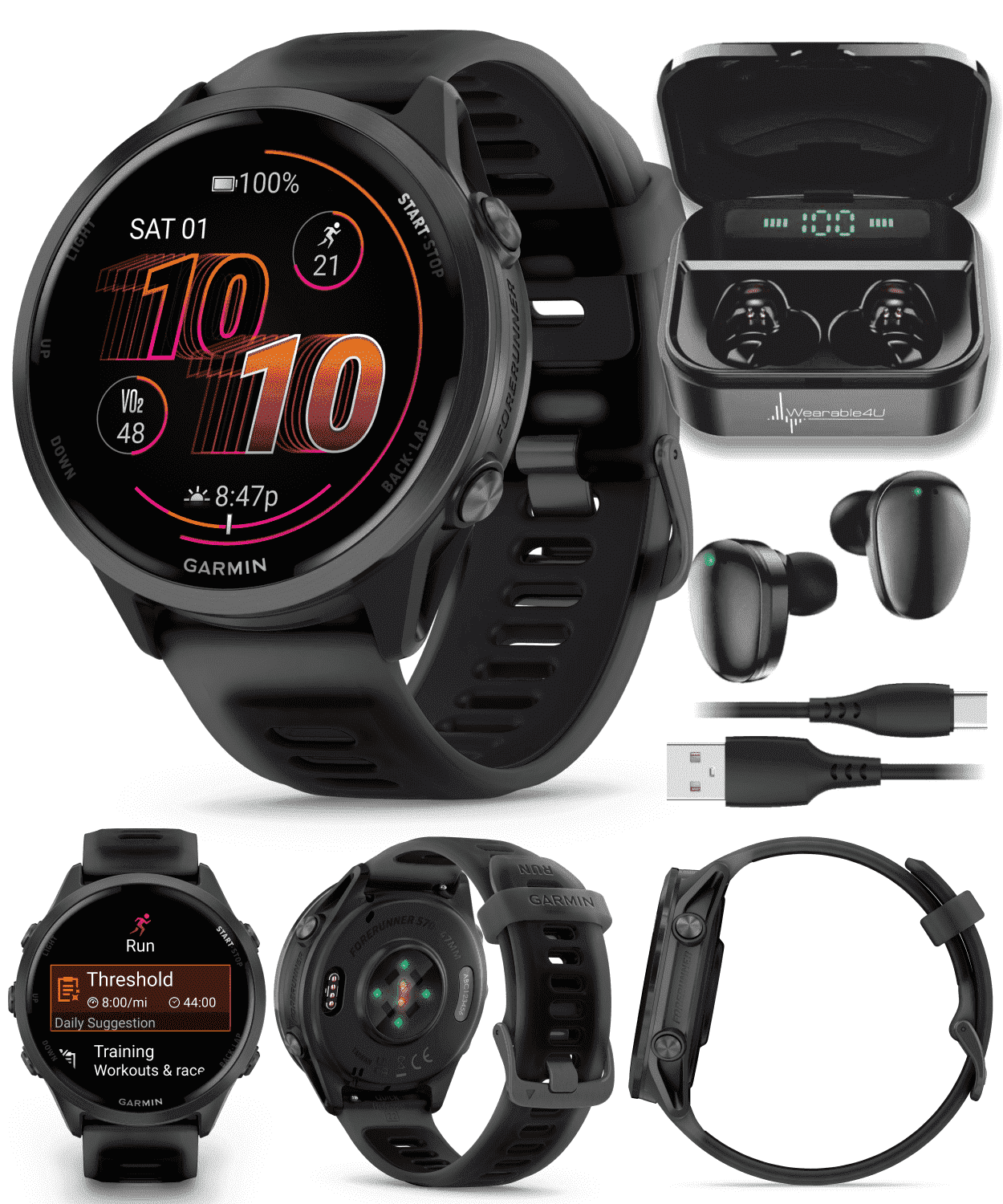 Garmin Forerunner 570 47mm Advanced GPS Running & Triathlon