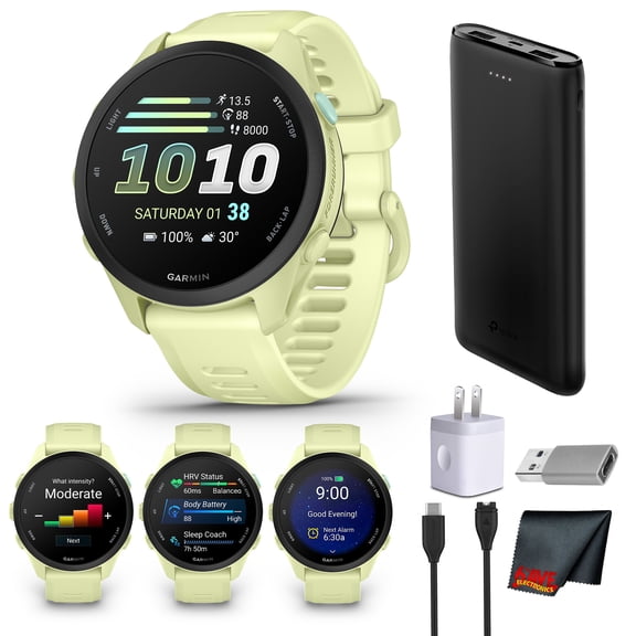 Garmin Forerunner 70 GPS Running Smartwatch | Heart Rate Monitor, Activity Tracking, Smart Notifications | Citron Bundle Kit