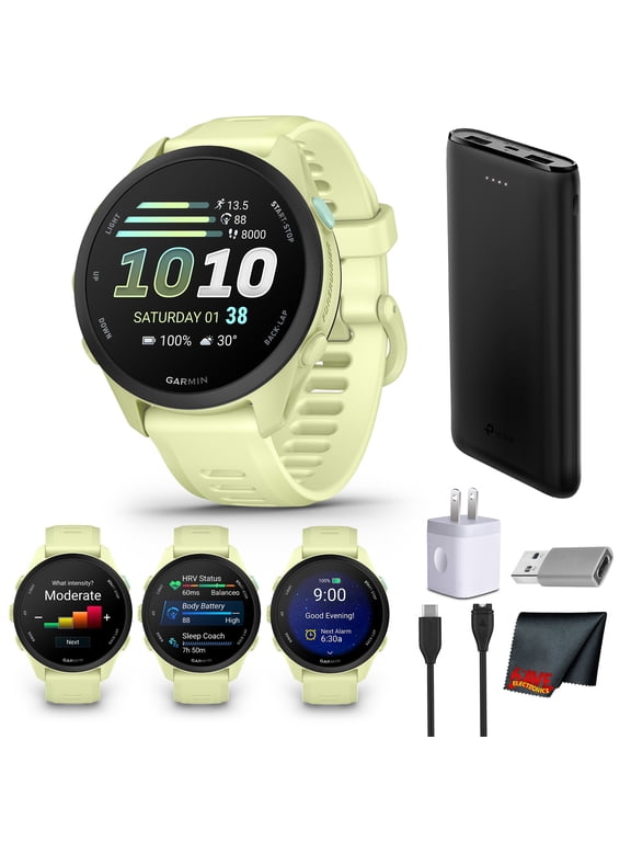 Forerunner 70 GPS Running Smartwatch | Heart Rate Monitor, Activity Tracking, Smart Notifications | Citron Bundle Kit
