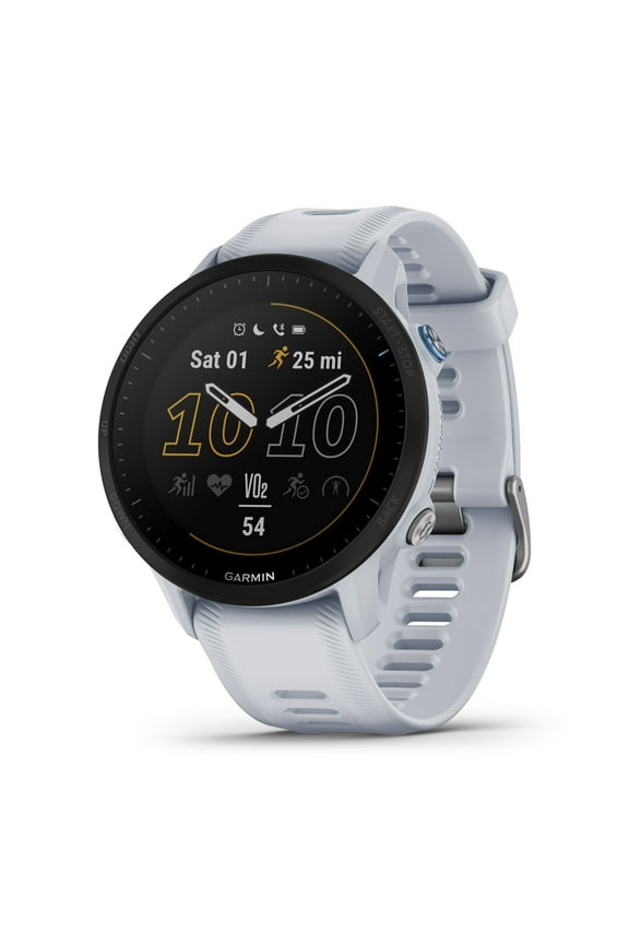 Forerunner® 955, GPS Running Smartwatch, Tailored to Triathletes, Long-Lasting Battery, Whitestone