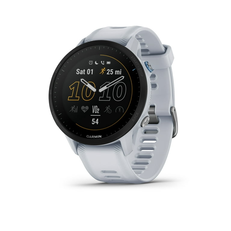 Garmin Forerunner® 955, GPS Running Smartwatch, Whitestone, Tailored to  Triathletes, Long-Lasting Battery 