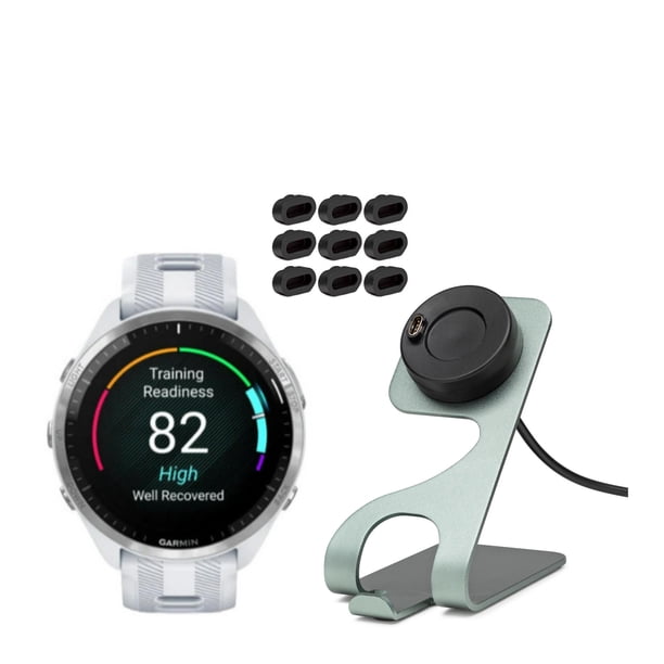 Garmin Forerunner 965 GPS Running Smartwatch (White) with Charger