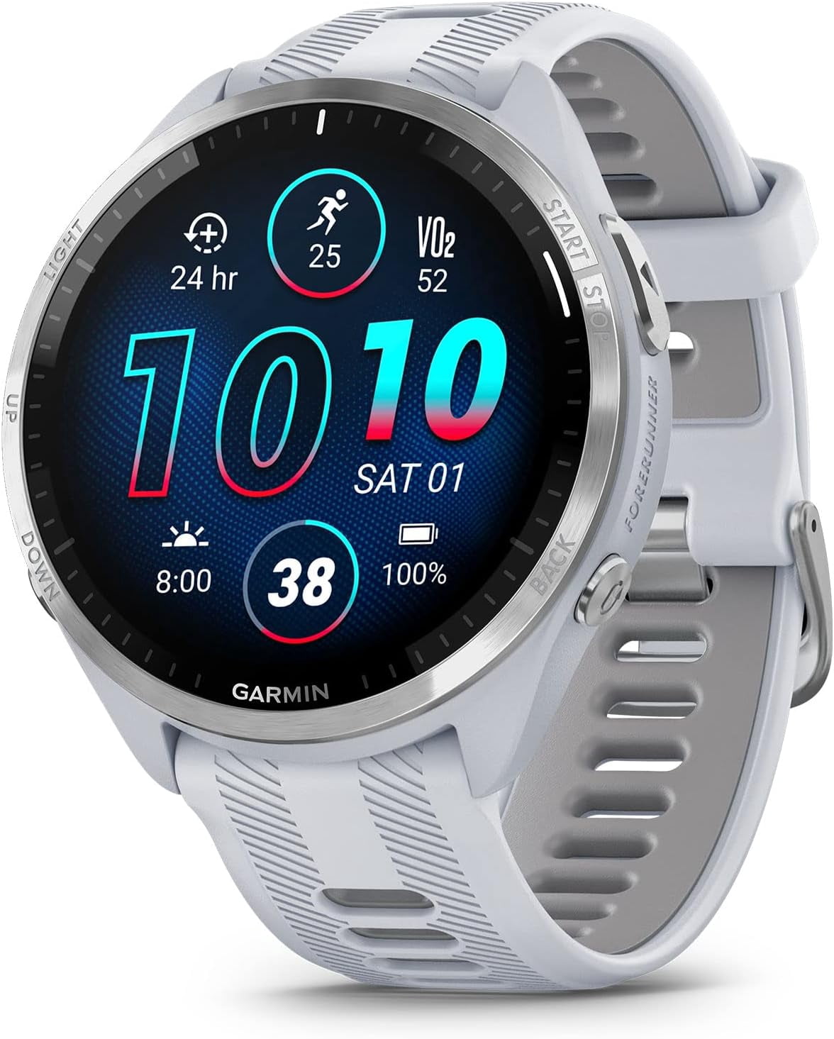 Garmin Forerunner 965, Running Smartwatch, 47mm, Whitestone/Powder Gray (SOLD WITHOUT MANUFACTURER WARRANTY)