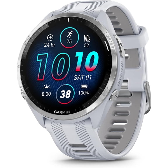 Garmin Forerunner 965, Running Smartwatch, 47mm, Whitestone/Powder Gray (SOLD WITHOUT MANUFACTURER WARRANTY)