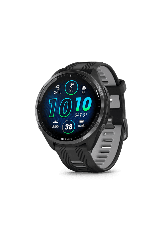 Forerunner® 965 Running Smartwatch, Colorful AMOLED , Training Metrics and Recovery Insights, Black and Powder Gray