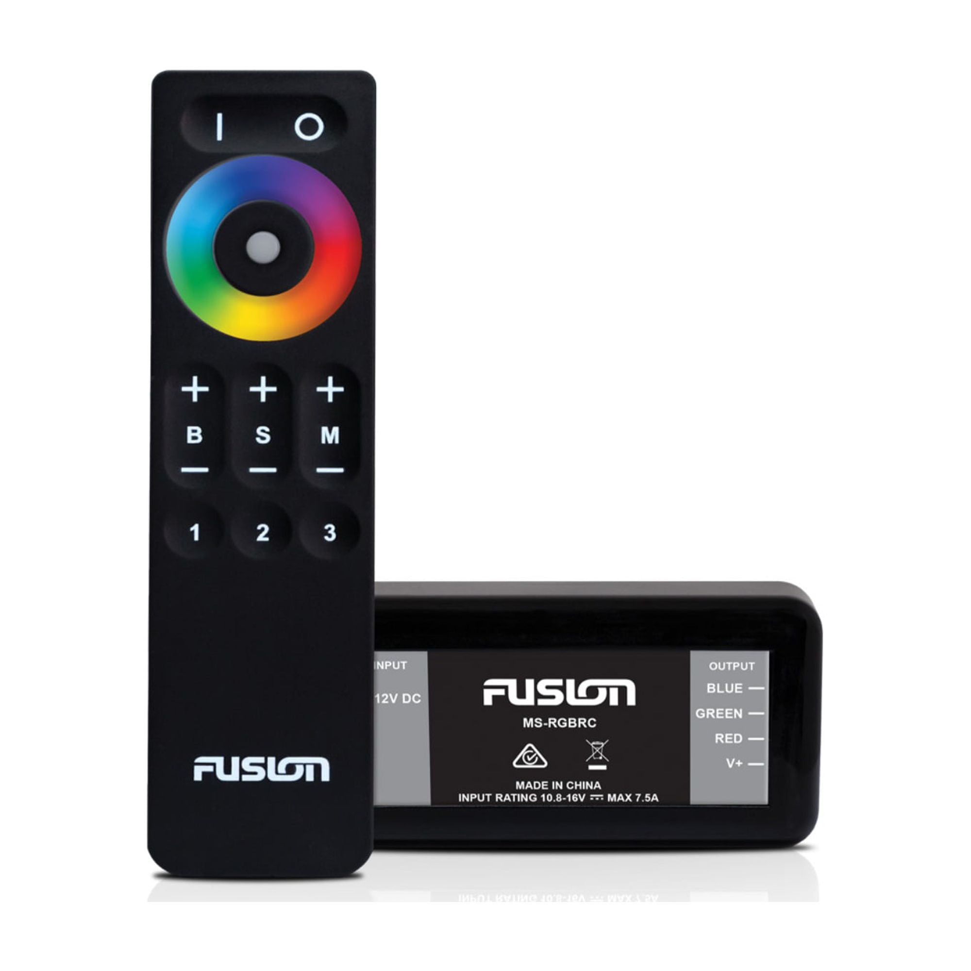 Black Wireless RGB LED Remote Control for Marine Speakers