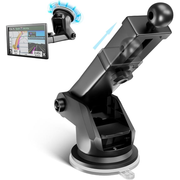 for Garmin GPS Mount w/Telescopic Extension Arm, Replacement Dash Ball Mount Holder for Dashboard Windshield Windscreen for Garmin Nuvi RV Dezl Drive Drivesmart Zumo Driveassist DriveLuxe