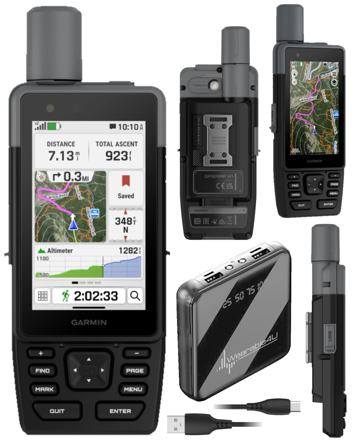 Garmin GPSMAP H1, Premium GPS Handheld Navigator w/ 3.5