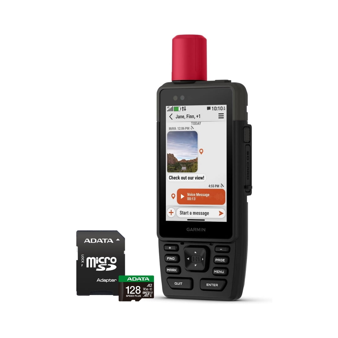 Garmin GPSMAP H1i Plus Premium Handheld GPS Navigator with inReach Technology Bundle with 128GB MicroSD Card (2 Items)