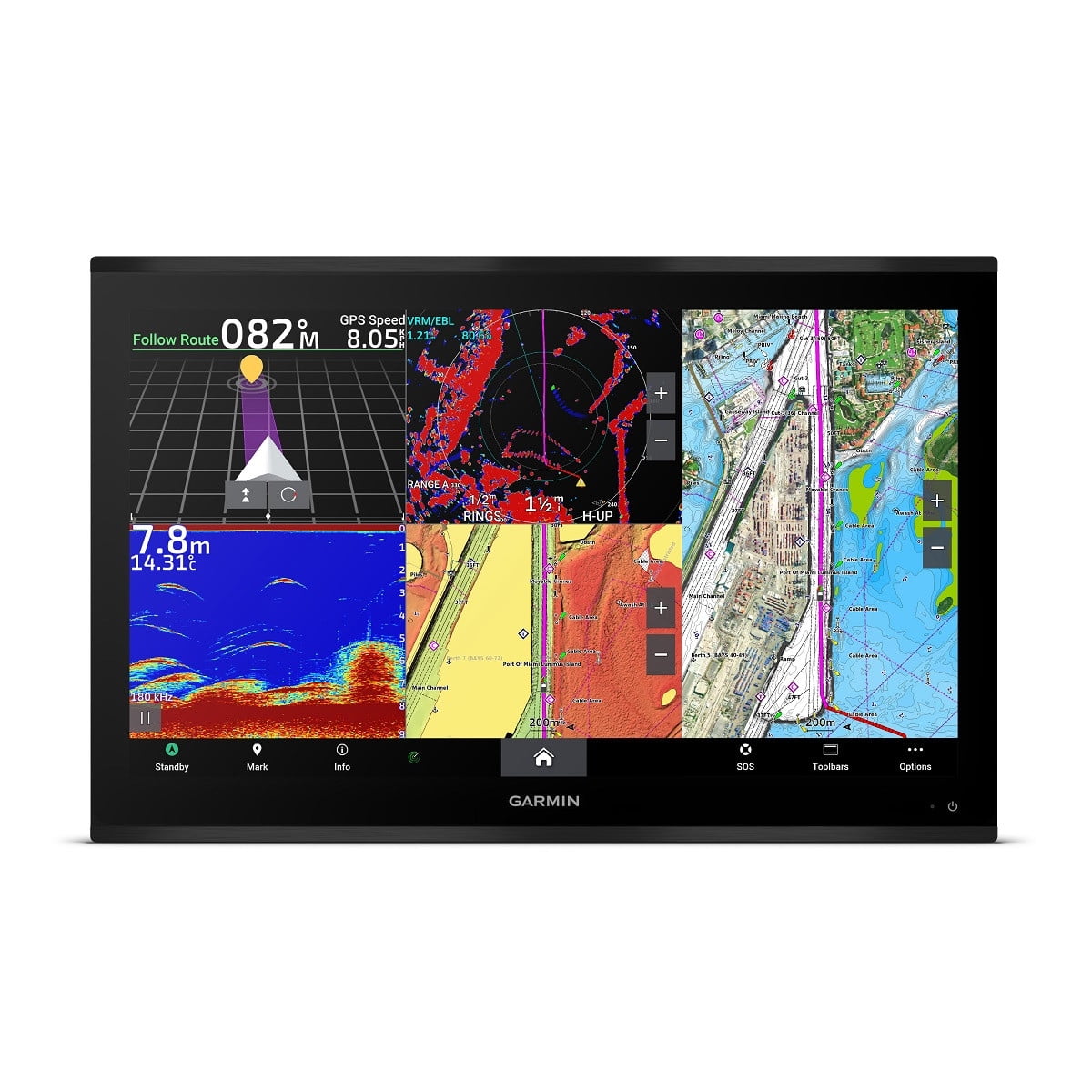 Open Box Garmin GPSMAP9027 27in Plotter With Worldwide Basemap