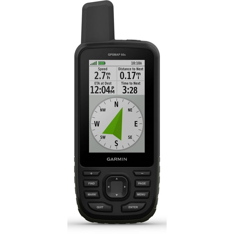 Garmin GPSMAP 66s, Handheld Hiking GPS with 3” Color Display and GPS/GLONASS/GALILEO Support Garmin Handheld GPSMAP 66s Finder Tracker Navigation with 3