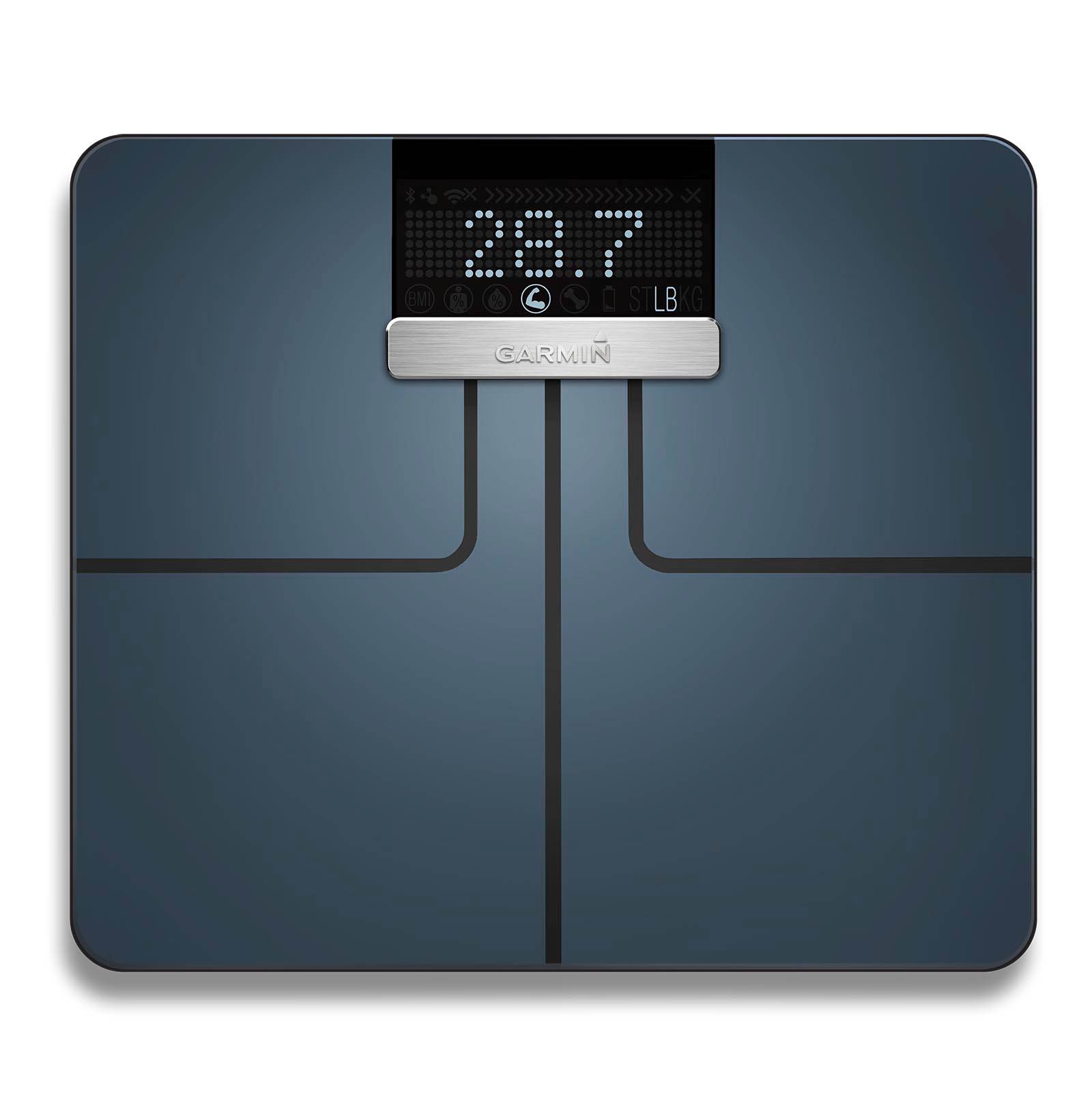 Garmin Index Smart WiFi Bluetooth BMI Calculator Digital Weight Scale, Black - image 1 of 9