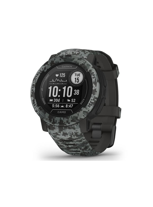 Garmin Instinct 2 Camo Edition 45mm Rugged GPS Smartwatch, Graphite Camo