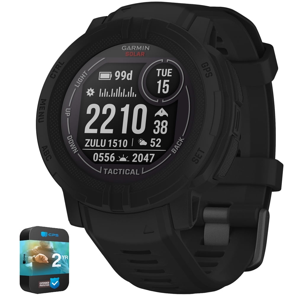 Garmin Instinct 2 Solar, GPS Black Case with Black Band Smart Watch