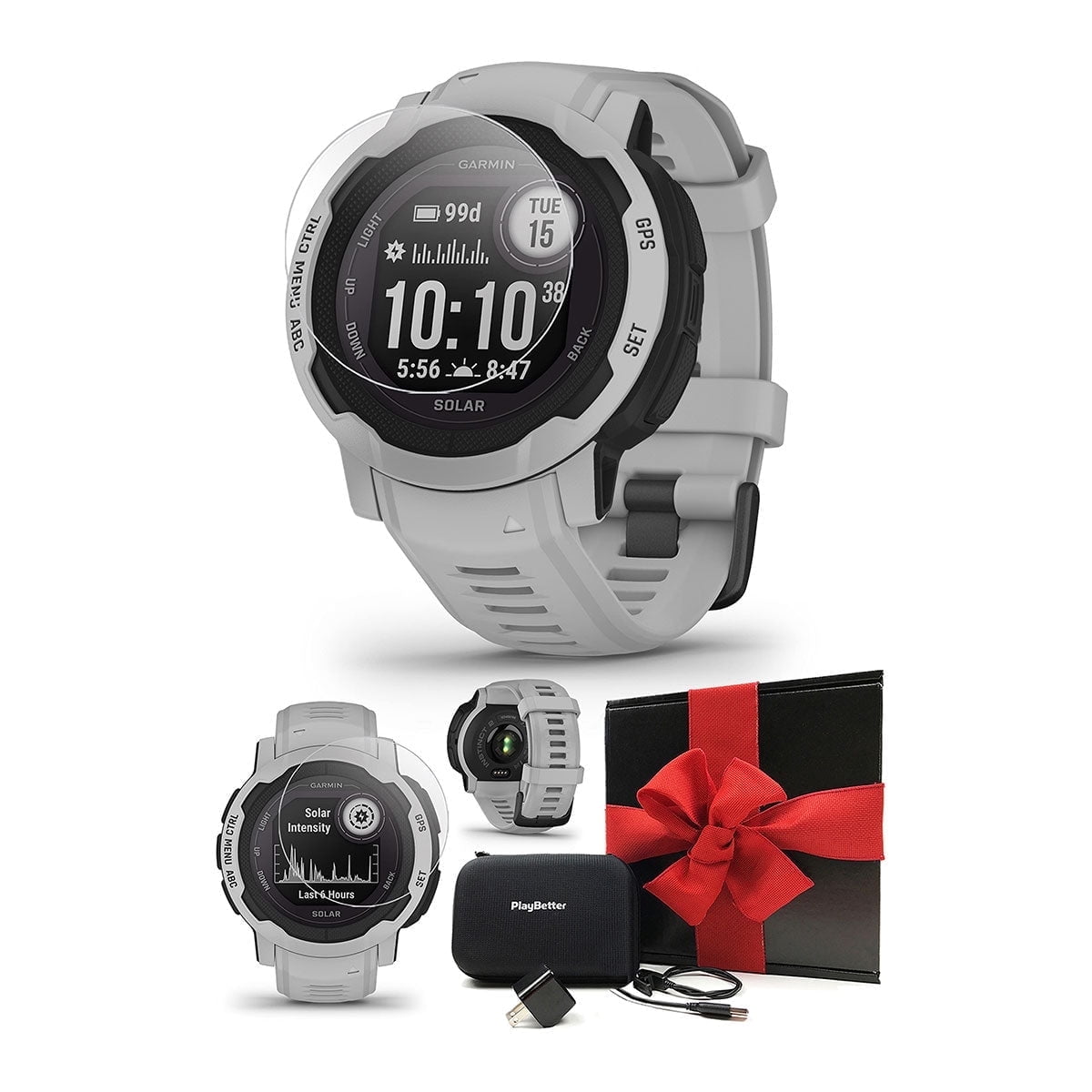 Garmin Instinct 2 Solar (Mist Gray) Rugged GPS Smartwatch