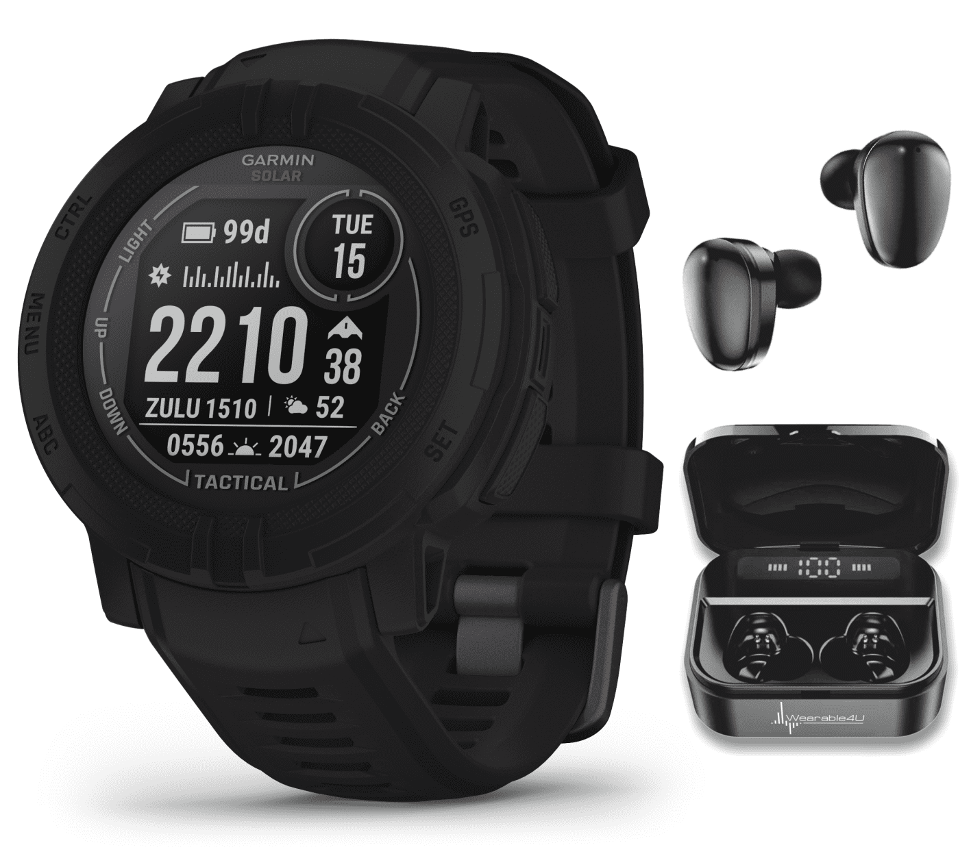 Garmin Instinct Solar Tactical GPS Smartwatch avec Tunisia Ubuy