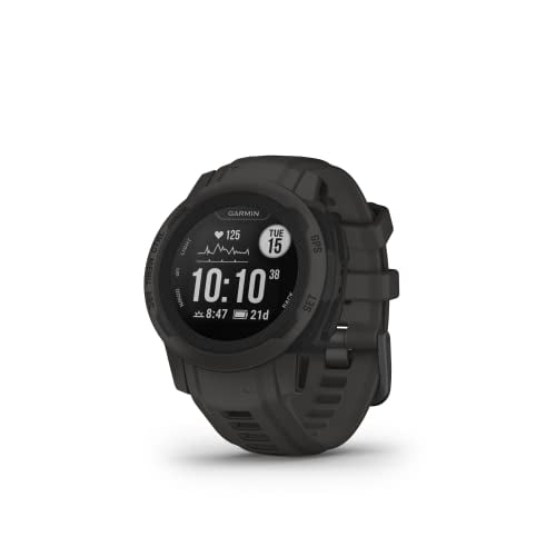 Garmin Instinct 2S, Smaller-Sized GPS Outdoor Watch, Multi-GNSS Support, Trackback Routing, Graphite