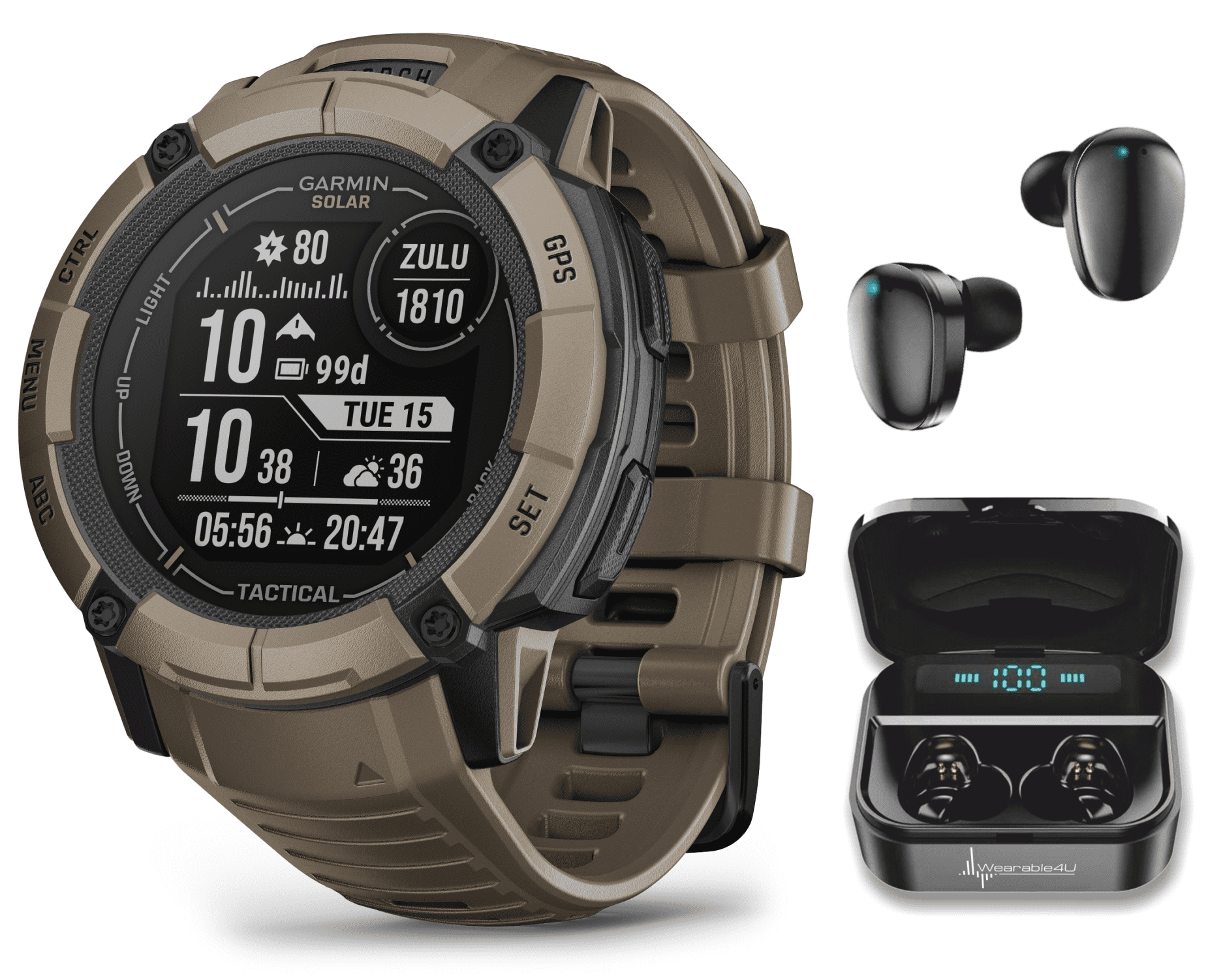 Garmin Instinct 2X Solar Tactical Rugged GPS Men Smartwatch 
