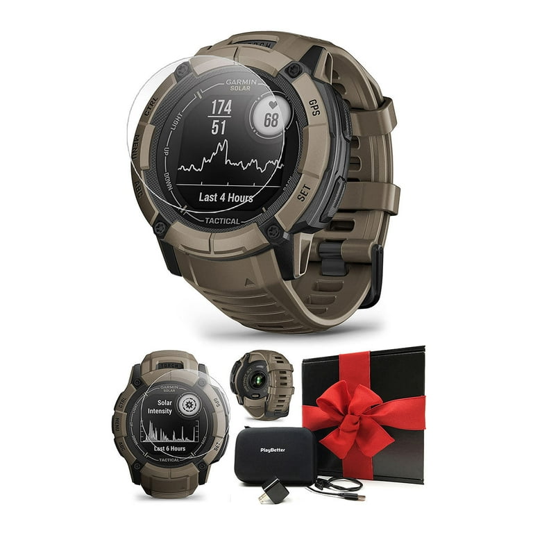 Garmin Instinct 2X Solar, Tactical Edition, Coyote Tan, GPS smartwatch