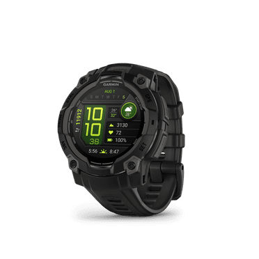 Garmin Instinct 3 45mm, AMOLED Display, Rugged Outdoor GPS Smartwatch, Metal-Reinforced Bezel, Built-In Flashlight, Up to 18 Days of Battery Life, Black