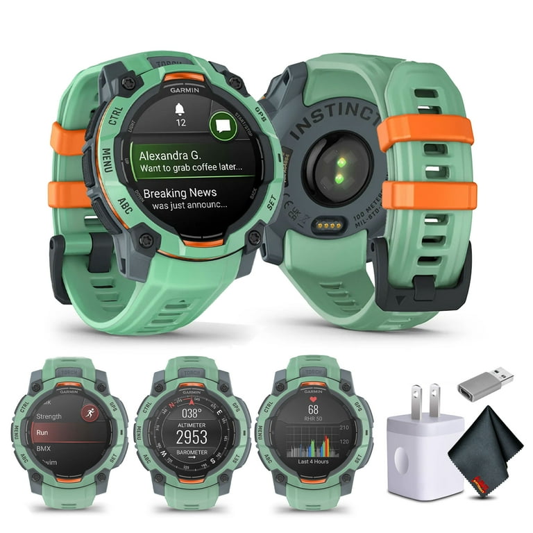 Garmin Instinct 3 45mm AMOLED Outdoor GPS Smartwatch Neo Tropic
