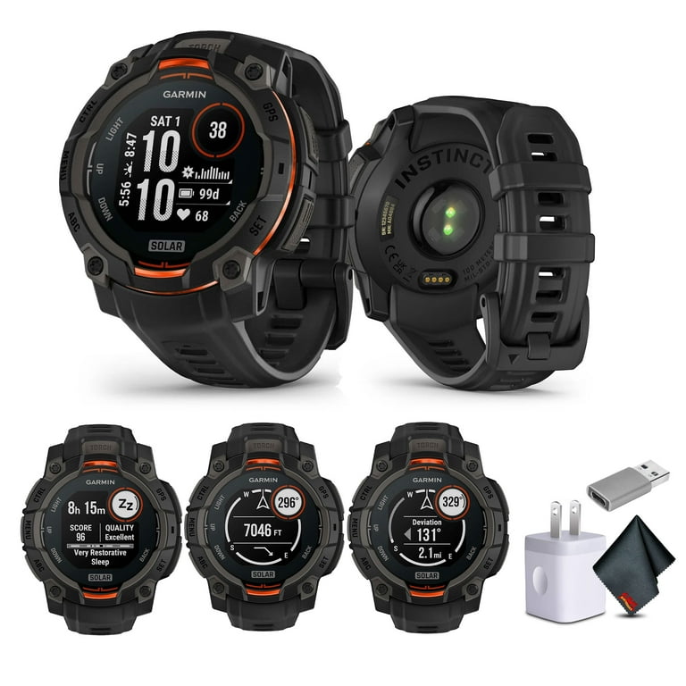 時計 GARMIN INSTINCT 3 DUAL POWER 45mm Instinct 3 Dual Power Tactical | スマートウォッチ | Garmin 日本
