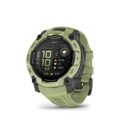 Garmin Instinct 3 – 50 mm, AMOLED Display, Rugged Outdoor GPS Smartwatch, Built-In Flashlight, Alpine Rush Collection Limited Edition Color, Fern Green with Fer