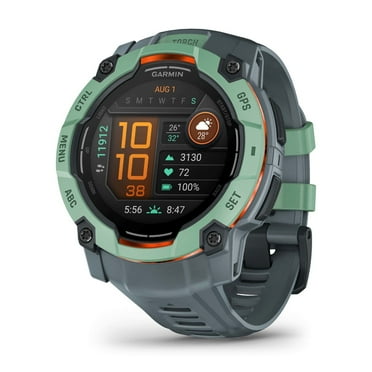 Garmin Instinct® 3 50mm, AMOLED Display, Rugged Outdoor GPS Smartwatch, Metal-Reinforced Bezel, Built-In Flashlight, Up to 18 Days of Battery Life, Neo Tropic/Twilight