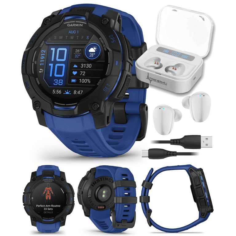 Garmin Instinct 3 Rugged Outdoor GPS Smartwatch – 45mm AMOLED