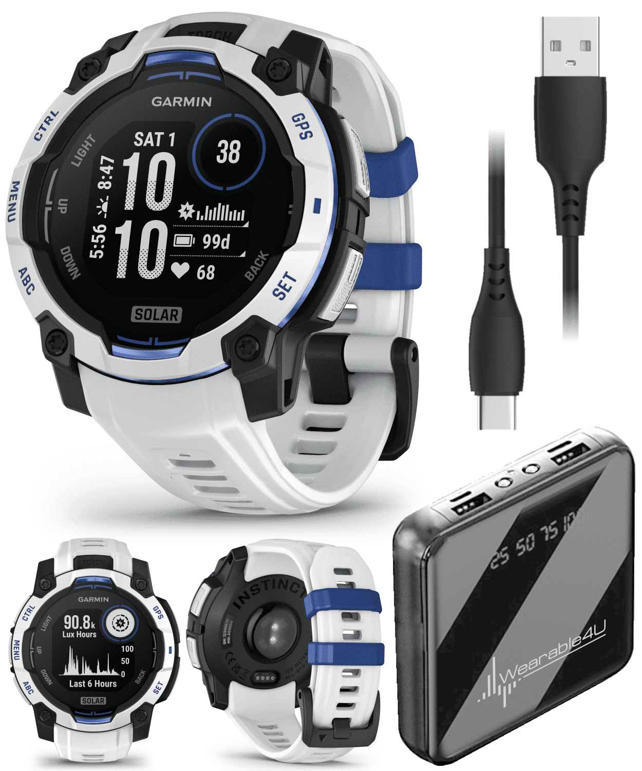 Garmin Instinct 3 Rugged Outdoor GPS Smartwatch 45mm Solar