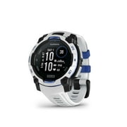 Garmin Instinct 3 - 45 mm, Solar, Rugged Outdoor GPS Smartwatch, Built-In Flashlight, Supernova Collection Limited Edition Color, Whitestone with Whitestone/Bolt Blue Silicone Band