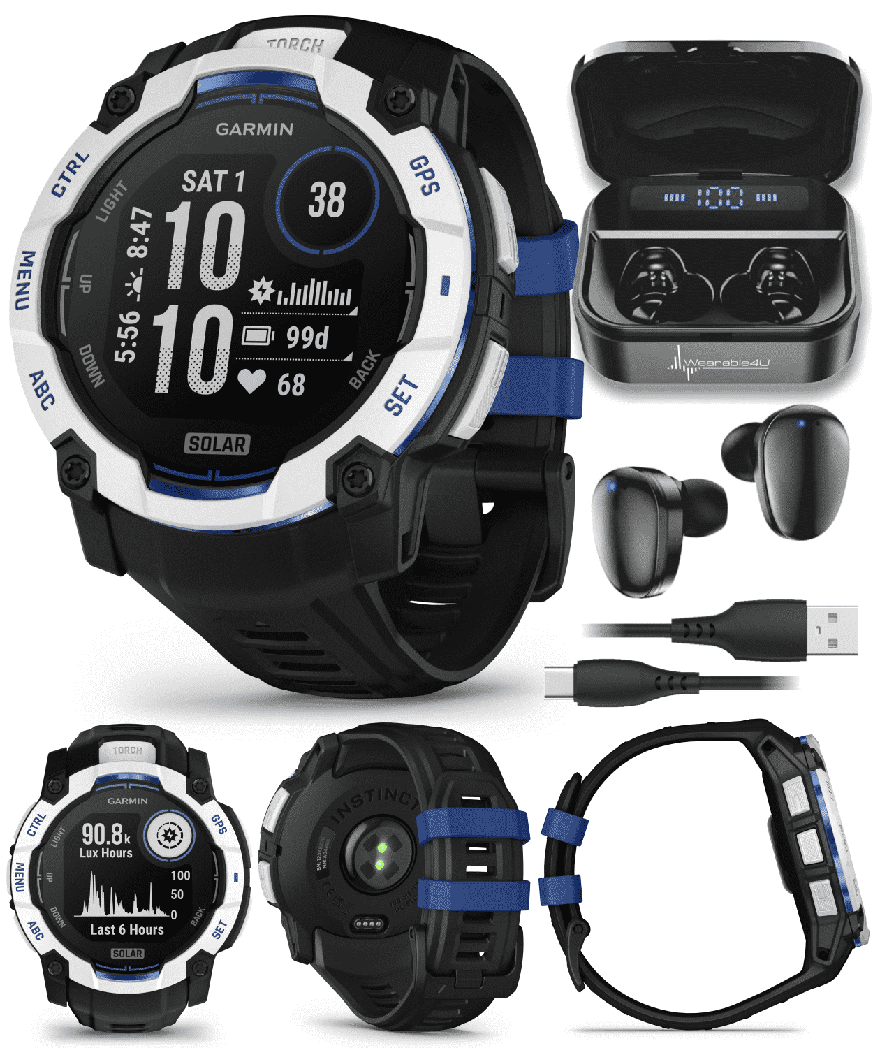 Garmin Instinct 3 Rugged Outdoor GPS Smartwatch 50mm Solar