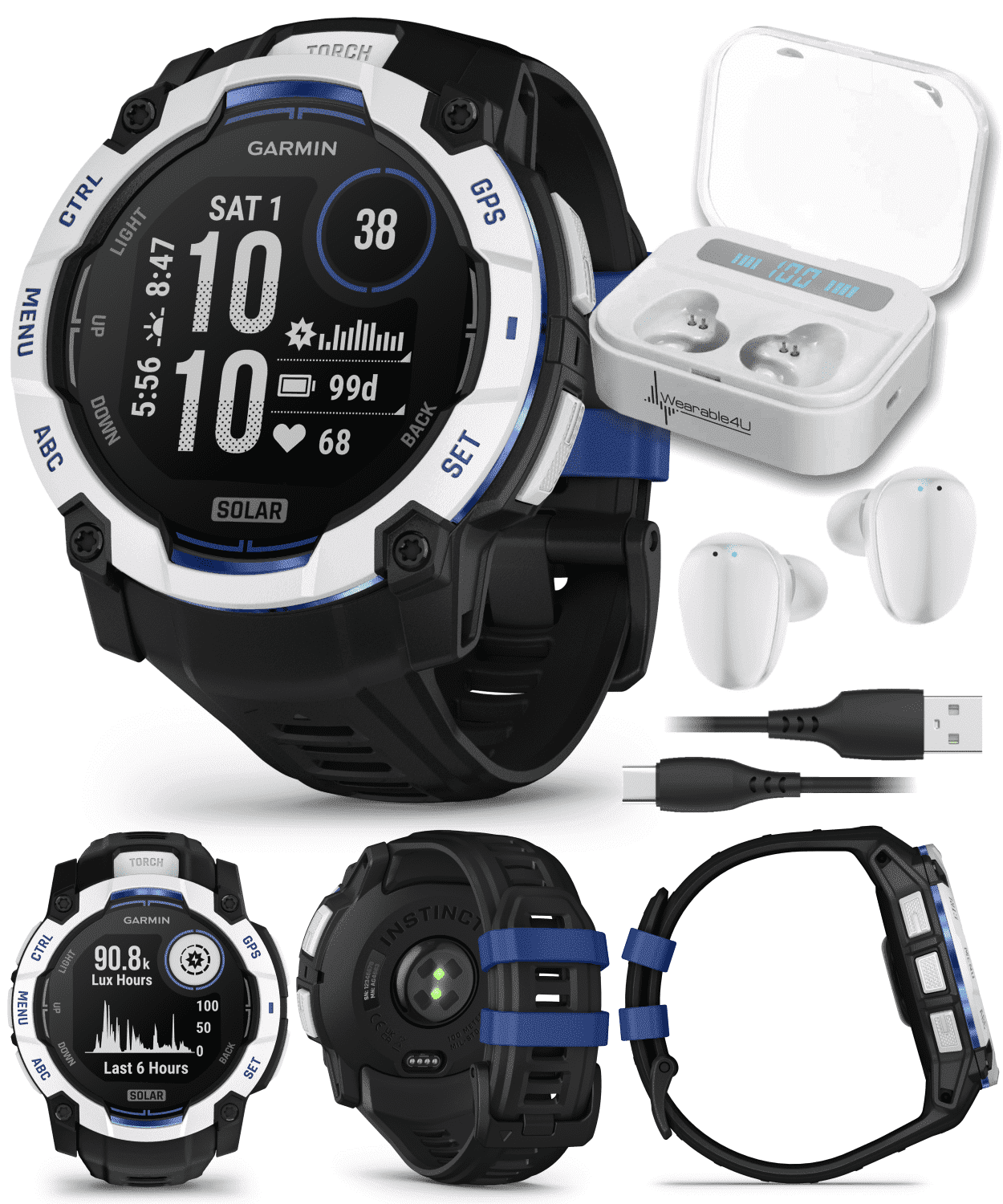 Garmin Instinct 3 Rugged Outdoor GPS Smartwatch 50mm Solar