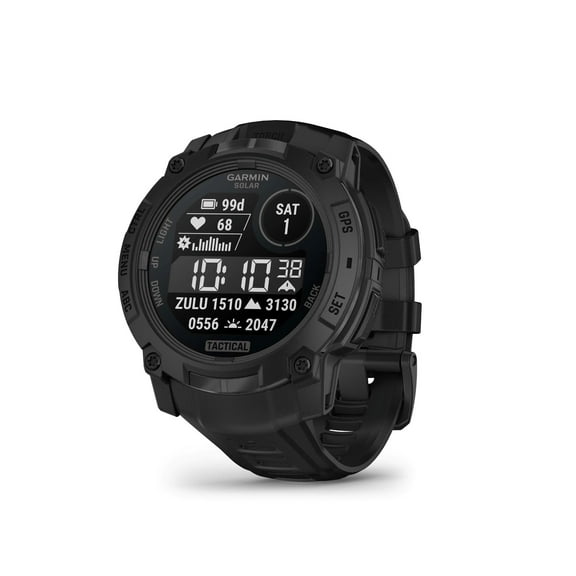 Garmin Instinct 3 Tactical Edition, 50mm, Solar Charged Display, Rugged Outdoor GPS Smartwatch