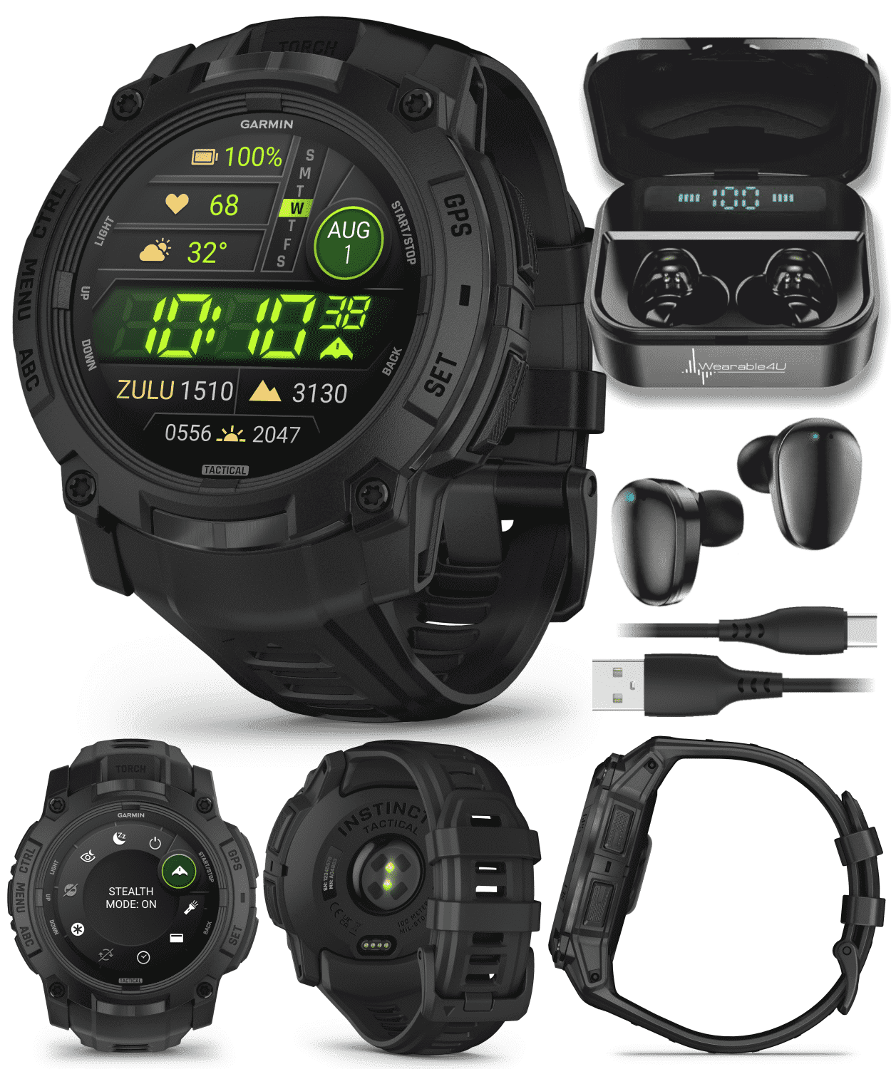 Garmin Instinct 3 Tactical Edition, 50mm, AMOLED Display