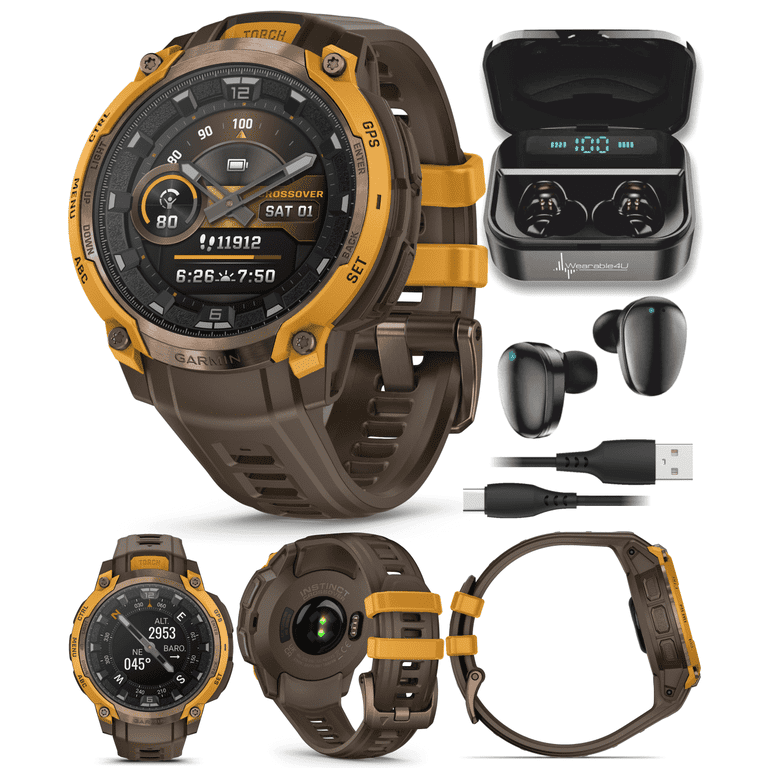 Garmin Instinct Crossover AMOLED Sapphire Rugged Hybrid GPS