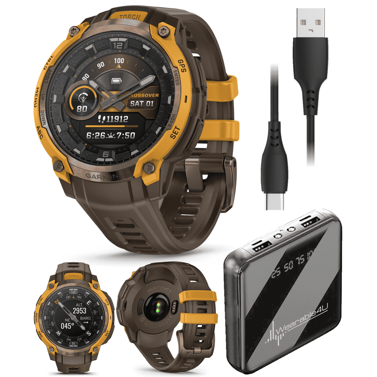 Garmin Instinct Crossover AMOLED Sapphire Rugged Hybrid GPS