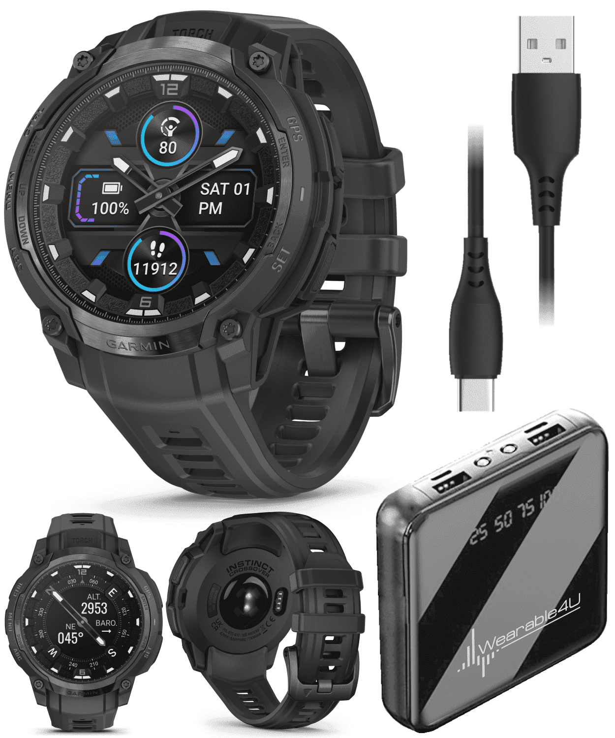 Garmin Instinct Crossover Tactical Edition Rugged Hybrid GPS
