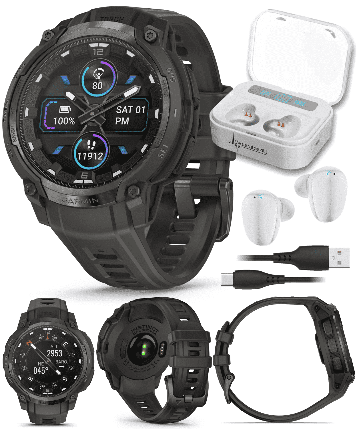 Garmin Instinct Crossover Tactical Edition Rugged Hybrid GPS