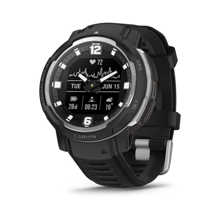 Garmin Instinct Crossover, Rugged Hybrid Smartwatch, Analog Hands
