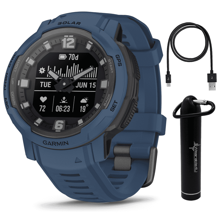 時計 GARMIN INSTINCT CROSSOVER DUAL POWER Garmin Instinct GPS Solar Crossover Rugged Hybrid Smartwatch