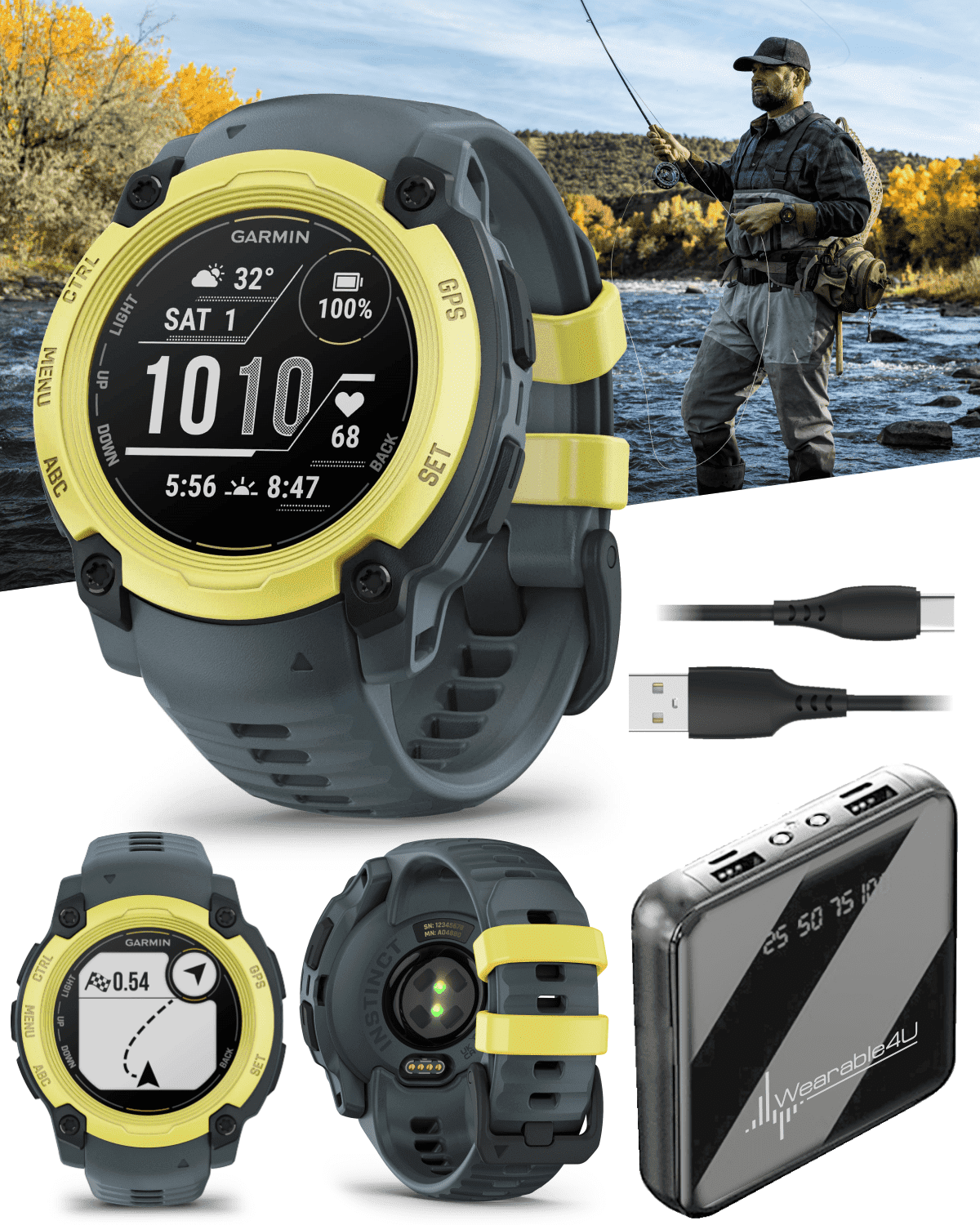 Garmin Instinct E 40 mm, Rugged Outdoor GPS Smartwatch, 24/7 