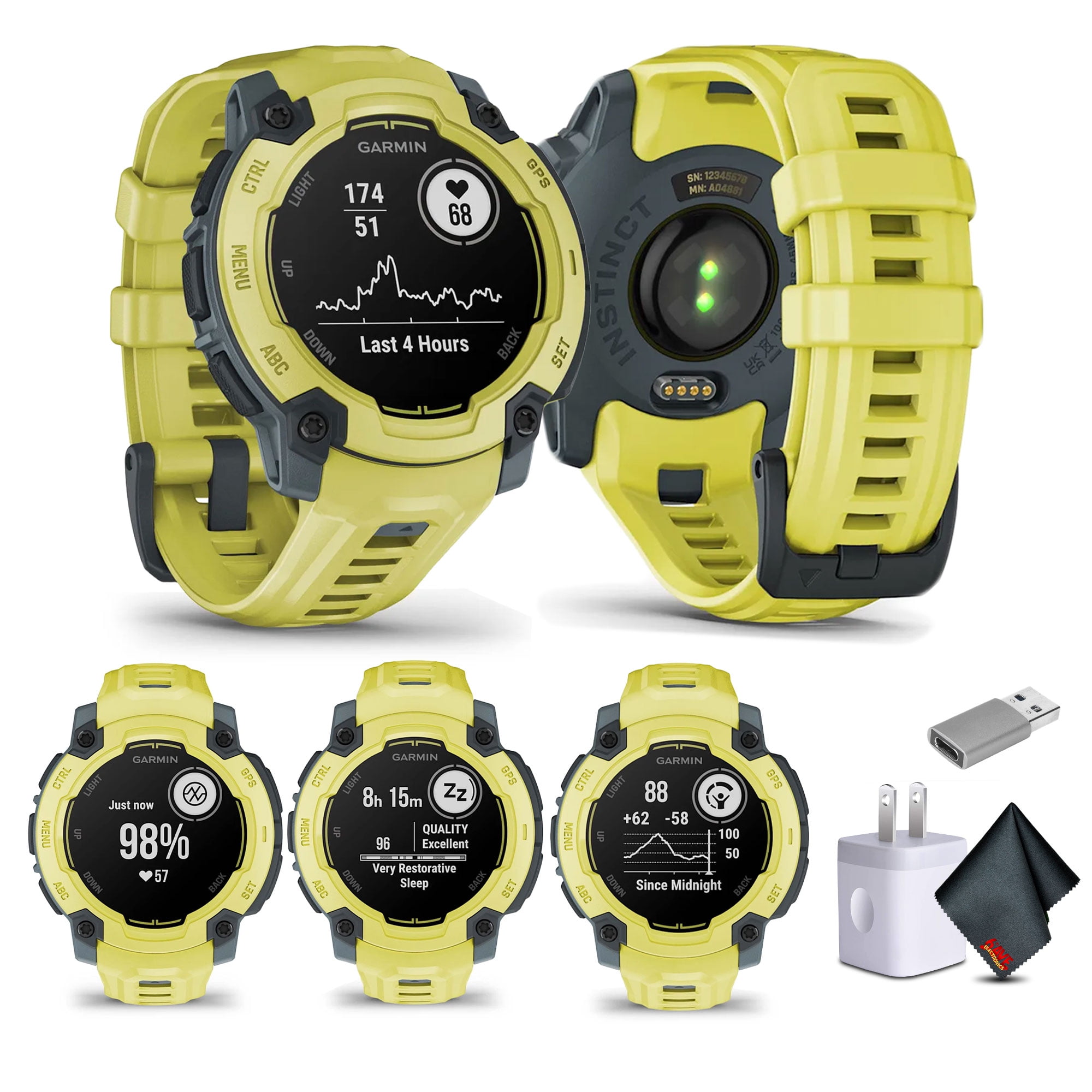 Garmin Instinct E 45mm, Outdoor GPS Smartwatch Electric Lime Garmin Instinct E 45mm, Outdoor GPS Smartwatch Electric Lime